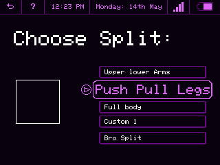 gym_buddy_log_workouts — workout_logs_1, a TFT_eSPI interface for a 320×240 display