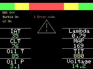 CYD Test — MX5 Screen 1, a TFT_eSPI interface for a 320×240 display