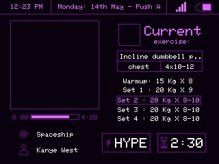 gym_buddy_home_screen — home_screen_v1, a TFT_eSPI interface for a 320×240 display