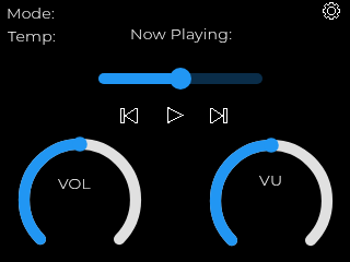 SachiAudio DSP-OS v0.1 — Screen 96703, a LVGL interface for a 320×240 display