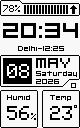 CLOCK-sat v1 — Screen 72494, a GxEPD2 e-paper interface for a 80×128 display