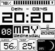 CLOCK-sat v2 — Screen 81887, a GxEPD2 e-paper interface for a 192×176 display