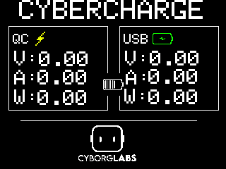 CYBERCHARGE — Screen 96141, a TFT_eSPI interface for a 320×240 display