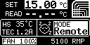OLED TEST — Idle, a U8g2 interface for a 128×64 display